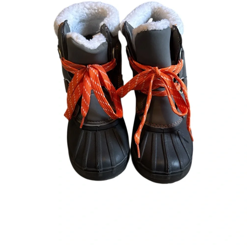 Gymboree Black and Orange Kids Snow Boots